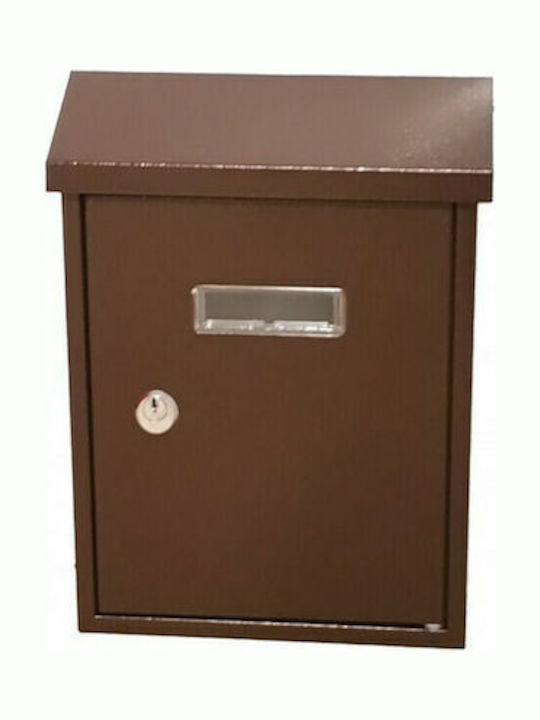 Import Hellas Outdoor Mailbox Metallic Dark Brown 25.5x6x19.2cm
