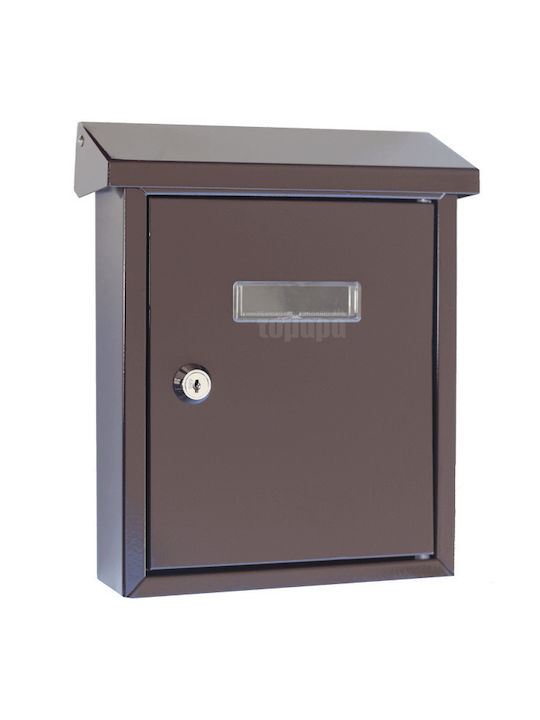 Import Hellas Outdoor Mailbox Metallic Dark Brown 25.5x6x19.2cm