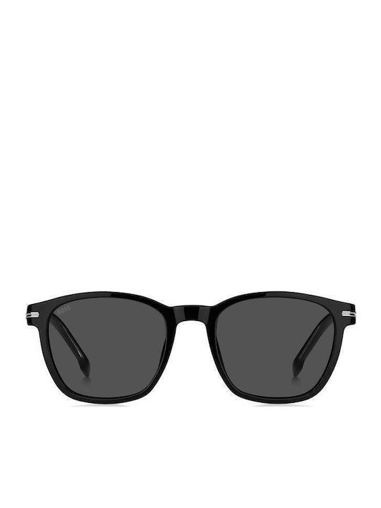 Boss Men's Sunglasses with Black Plastic Frame and Gray Lens Boss 1505/S 807/IR