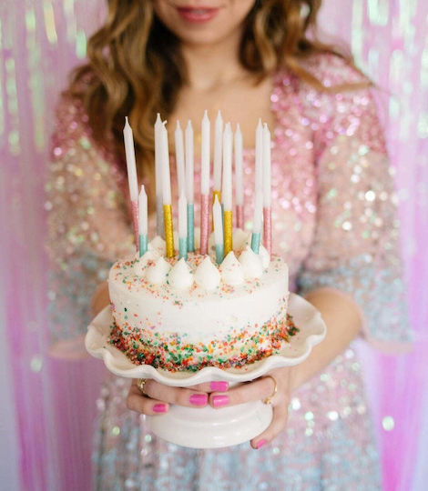 Meri Meri Birthday Candles Pink 16pcs 187045