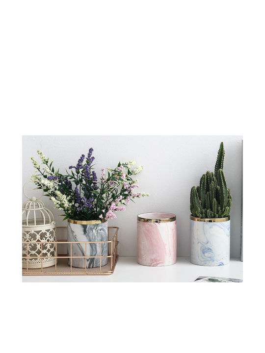 Keskor Planter Ceramic Gray with Stand 8.5x8.5x12.5cm.