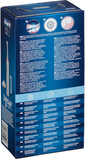 Oral-B Pro 3 3000 Електрическа Четка за Зъби с Таймер Бял