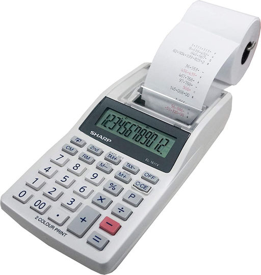 Sharp Calculator Rolă de hârtie pentru chitanțe 12 Cifre în Culoarea Alb 1buc