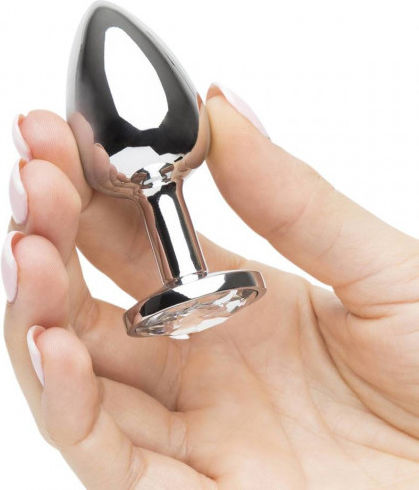 Naughty Toys Plug Anal Mărime Medie Argintiu 7cm