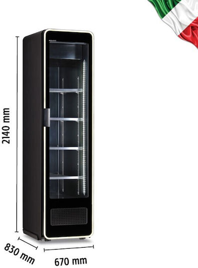 Klimaitalia Illumia 630 BLK Getränkekühlschrank Subzero 550Es Einzeltürig H214xB67xT83cm ILLUMIA 630 BLK