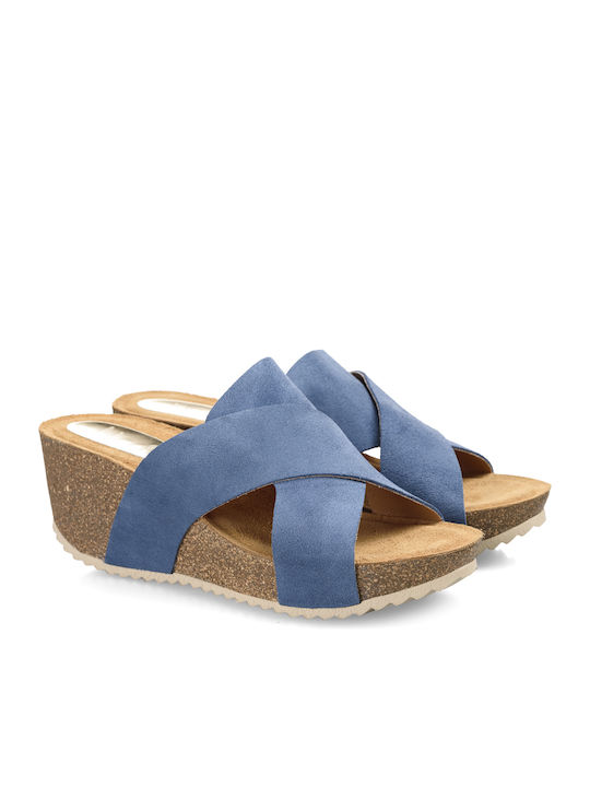 Marila Footwear Women's Platform Wedge Sandals Blue