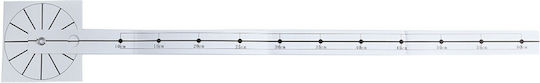 3D Стенен часовник Лепенка Пластмаса Сребрист Ø100см