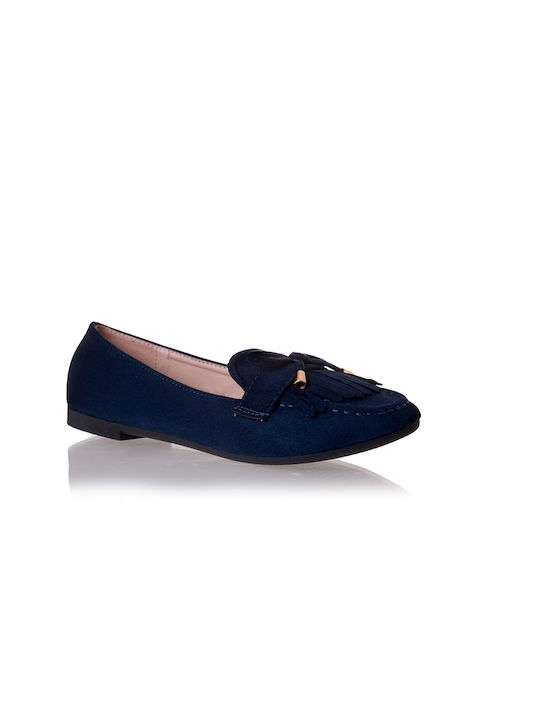 Malesa Γυναικεία Loafers σε Navy Μπλε Χρώμα