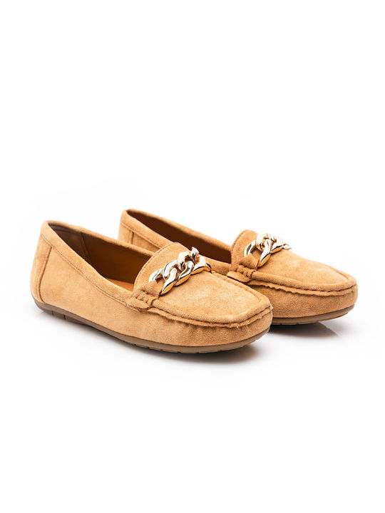 Malesa Women's Moccasins in Beige Color