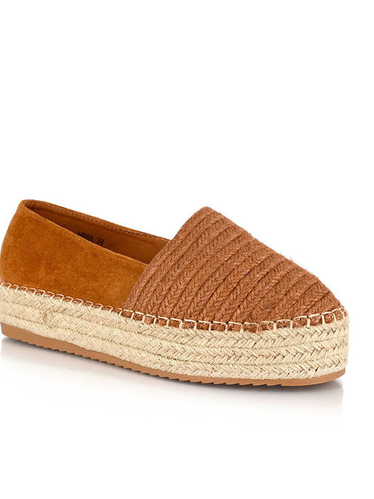 Malesa Women's Suede Espadrilles Tabac Brown HB55