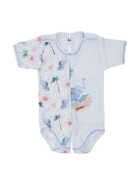 Papillon Kids Baby Bodysuit Underwear Set Short-Sleeved Blue