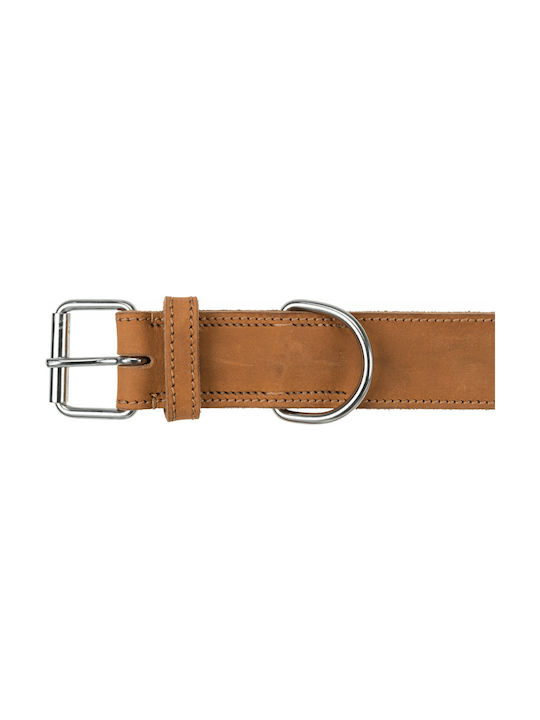 Trixie Cardiogram Dog Collar Leather in Brown color Large / XLarge