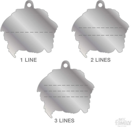 My Family Freunde Bernese Hunde-Identifikationsmarke Weiß Metall Personalisierung