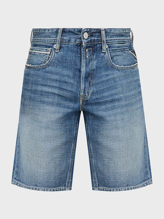 Grover Herrenshorts Jeans Blau