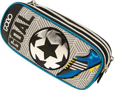 Polo Fabric Pencil Case with 2 Compartments