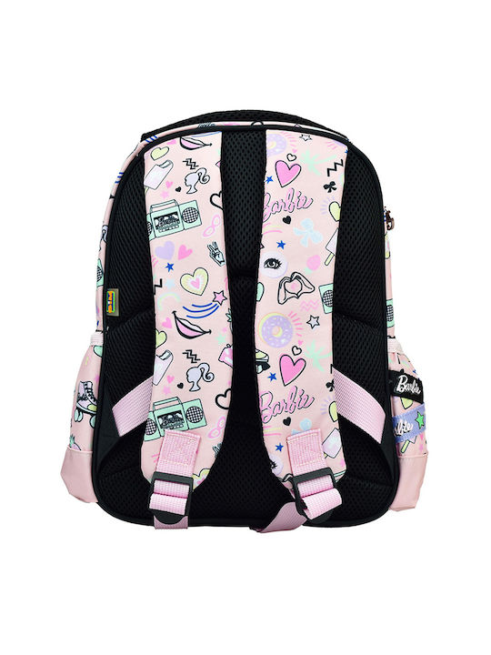 Gim Barbie Power School Backpack For Elementary With Water Bottle Holder Pink 12 Litre 25 x 15 x 30cm