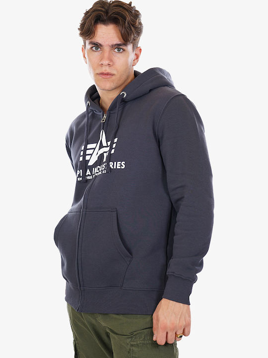 Basic Sweatshirt für Herren mit Kapuze Marineblau