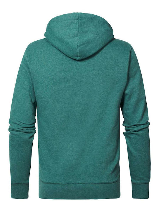 Petrol Industries Herren Sweatshirt mit Kapuze und Taschen Petrol Blau