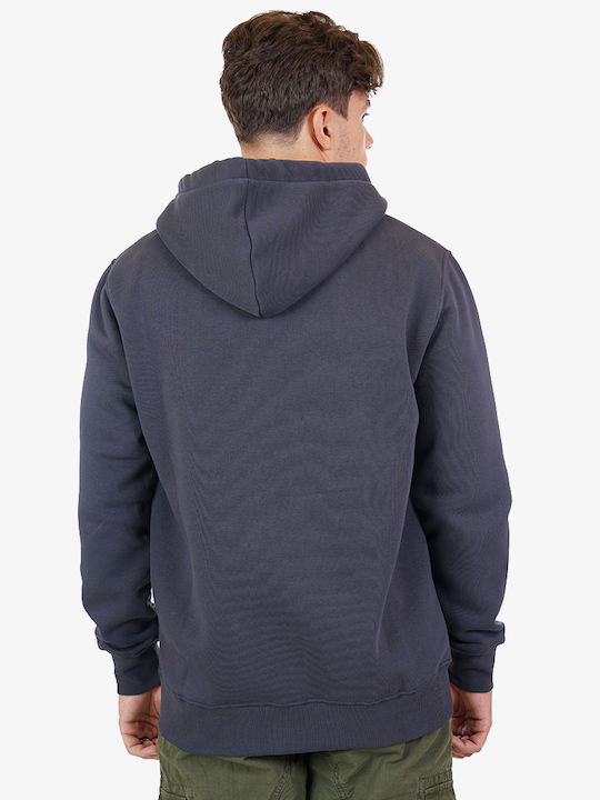 Basic Sweatshirt für Herren mit Kapuze Marineblau