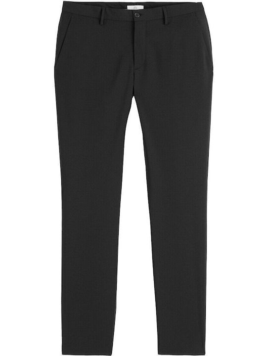 Herrenhose Anzug Elastisch mit Gerade Bein Stil Schwarz