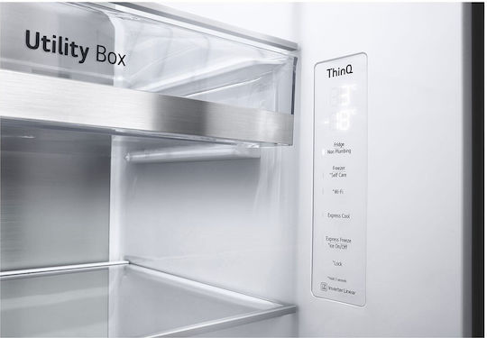 LG Ψυγείο Ντουλάπα 635lt Total NoFrost Υ179xΠ91.3xΒ73.5εκ. Inox GSXV91MBAE