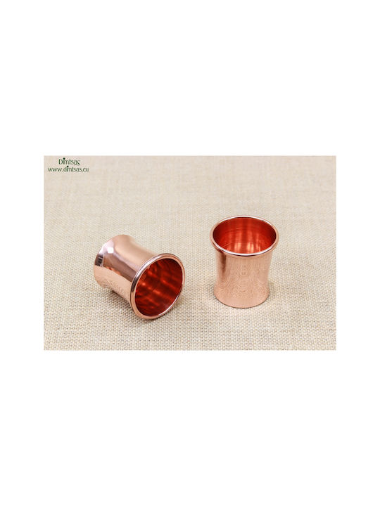 2 Glas Wasser aus Kupfer in Rose Gold Farbe 170ml
