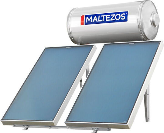 Maltezos MALT SAC Încălzitor solar de apă 300 litri Inox Dublă acțiune cu colector de 3.9 metri pătrați