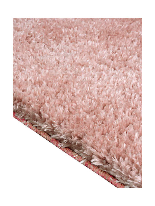 Madi Downy Shade Rug Round Shaggy Pink