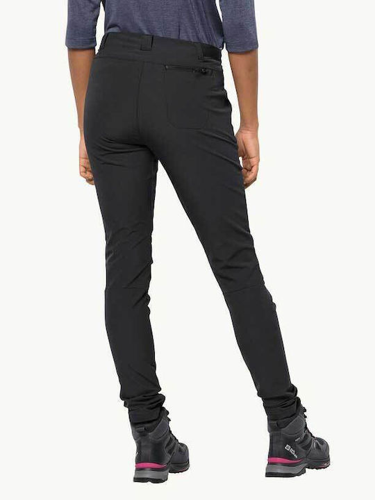 Jack Wolfskin Geigelstein Γυναικείο Μακρύ Παντελόνι Πεζοπορίας Μαύρο