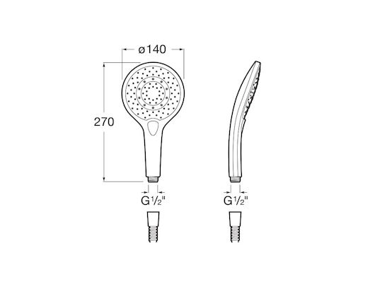 Roca Handheld Showerhead