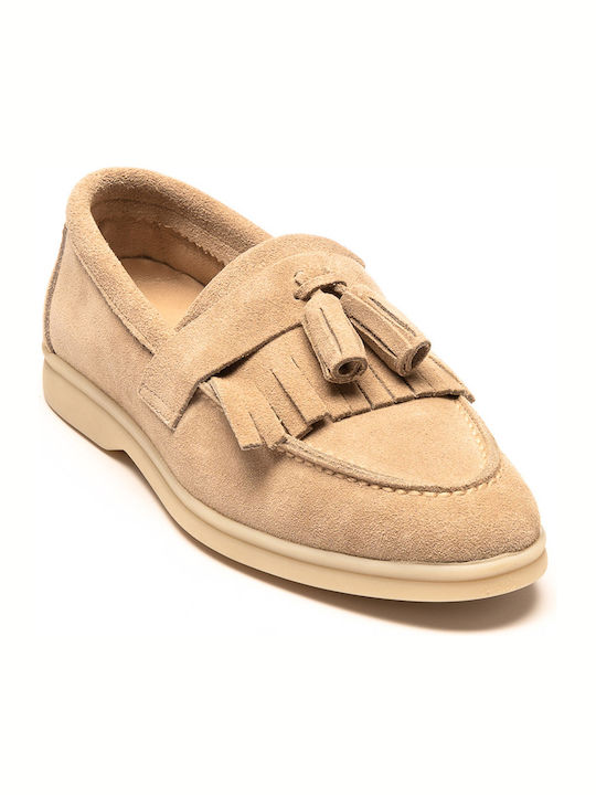 Philippe Lang Women's Moccasins in Beige Color