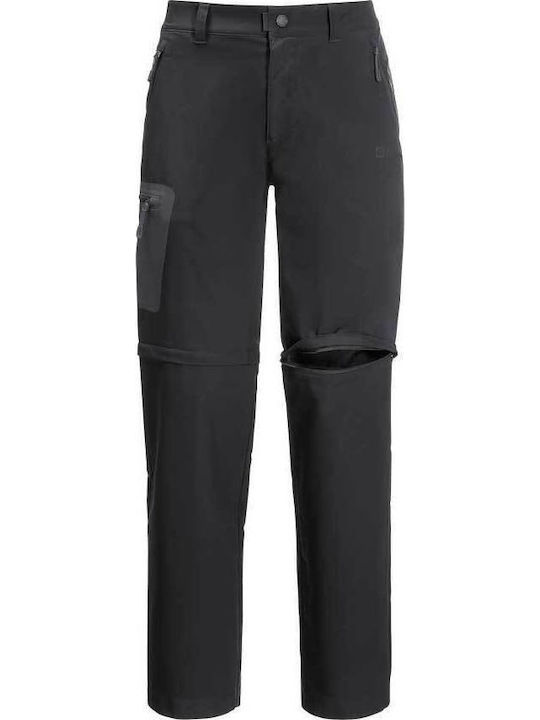 Jack Wolfskin Active Track Ανδρικό Μακρύ Παντελόνι Πεζοπορίας Γκρι