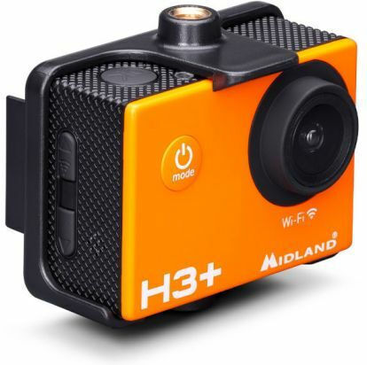 Midland Η3+ Action Camera Full HD (1080p) Υποβρύχια (με Θήκη) με Οθόνη 2" και Wi-Fi Πορτοκαλί
