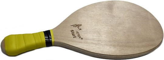 "to agori" Rachetă De Plajă Bej 400gr Cu Mâner Drept Galben