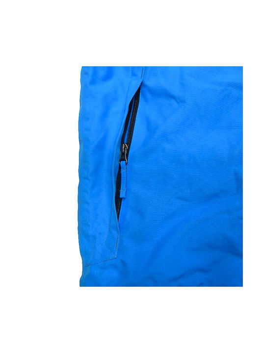 Waterproof Kids' Sports Jacket Short with Hood Blue