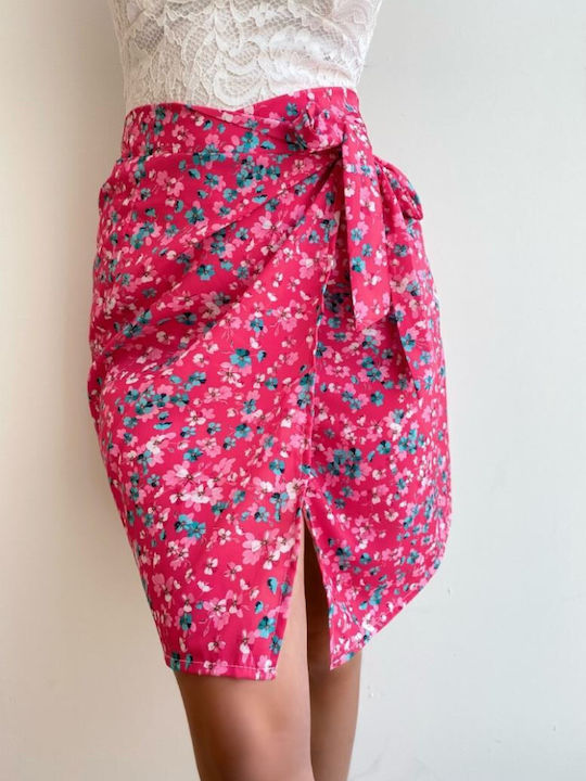 DOT Envelope Skirt Floral in Fuchsia color