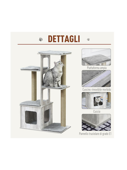 Pawhut Scratching Post Cat Trees Gray 30x30cm