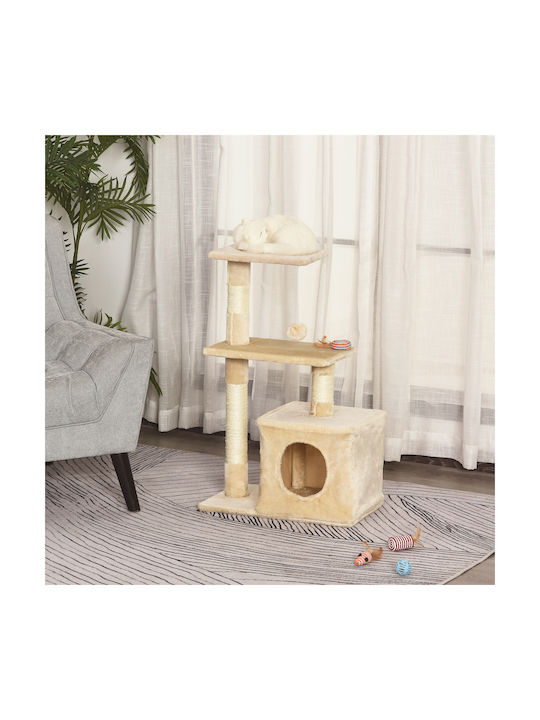 Pawhut Kratzbaum Beige 50x30x80cm