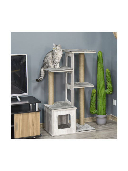 Pawhut Scratching Post Cat Trees Gray 30x30cm