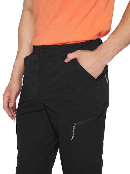 Icepeak Ανδρικό Μακρύ Παντελόνι Πεζοπορίας Μαύρο