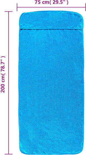 vidaXL Set 2 Hotel Pool and Beach Towels 200x75 cm 400gsm Turquoise