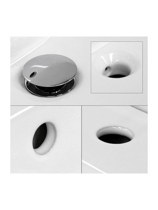 ML-Design Eingelassenes / Aufgesetztes Waschbecken Keramik 51x41.5x15.5cm Weiß