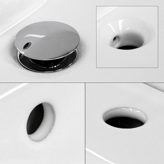 ML-Design Încorporat / Deasupra Blatului Chiuvetă Ceramică 51x41.5x15.5cm Alb