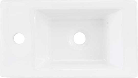 ML-Design Montat pe perete Deasupra Blatului Chiuvetă Ceramică 46x26x11cm Alb