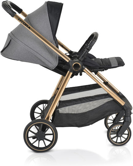 Cangaroo Hydra Adjustable 2 in 1 Baby Stroller Suitable for Newborn Gray