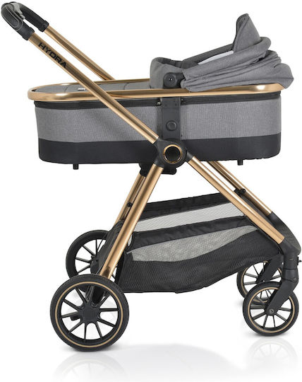 Cangaroo Hydra Adjustable 2 in 1 Baby Stroller Suitable for Newborn Gray