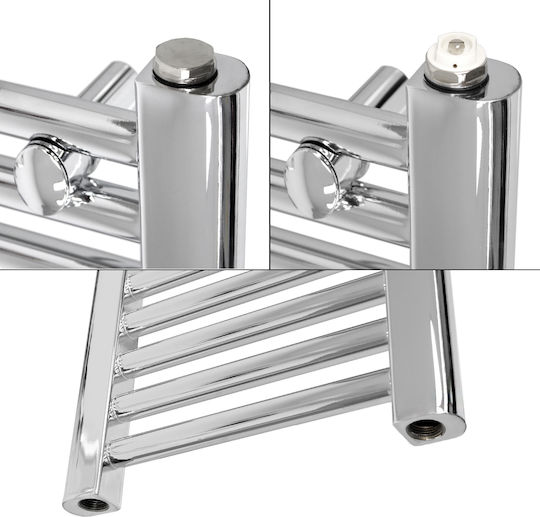 LuxeBath Elektrischer Handtuchhalter 900W 120x40cm Silber