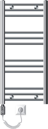 ECD Germany Elektrische Handtuchheizkörper 600W 80x40cm Silber