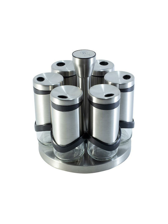 Berlinger Haus Inox Tabletop Rotating Spice Rack Silver 7pcs