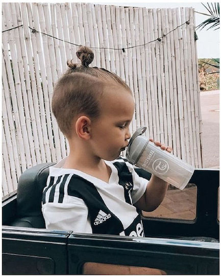 Twistshake Εκπαιδευτικό Μπιμπερό Kid Cup 18m+ Pastel Grey 360ml